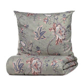 Homla Claras Bedding Set Grey w leavds and flowers 200X220Cm  2*70x80